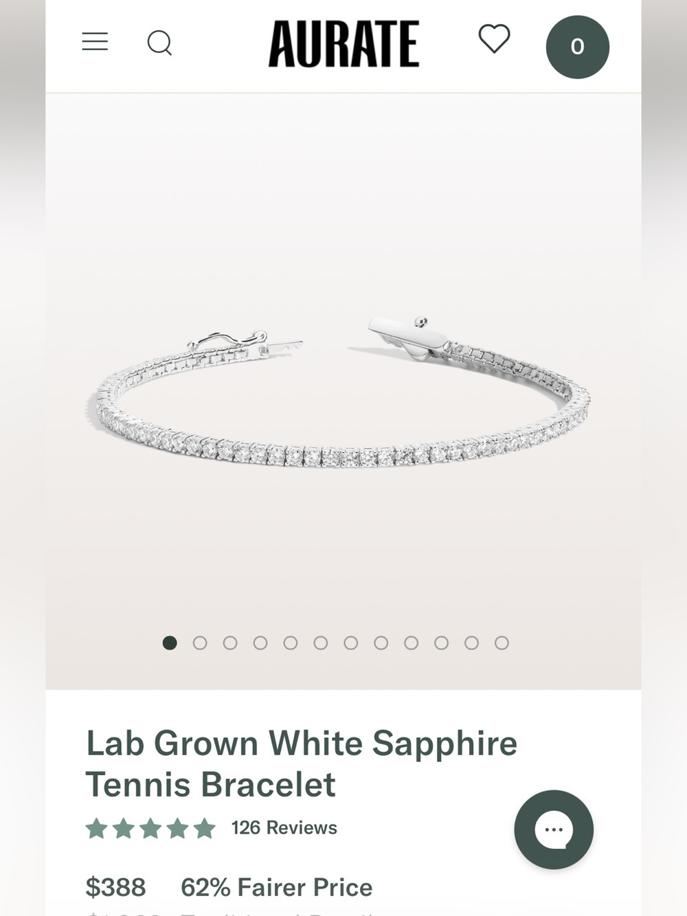 White Sapphire Tennis Bracelet - NWT - Picture 2 of 3